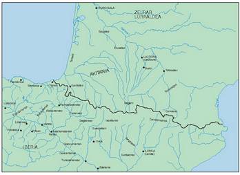 Ebrotik Garonara, Plinio Zaharraren Naturalis Historia obraren arabera.<br><br>